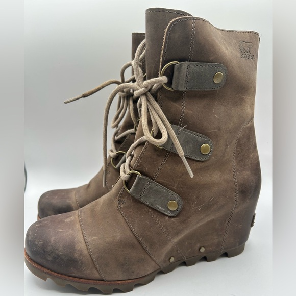 Sorel Joan of Arctic™ Leather Wedge Boot | Kettle Brown| Waterproof Size 9:5 - Picture 5 of 9